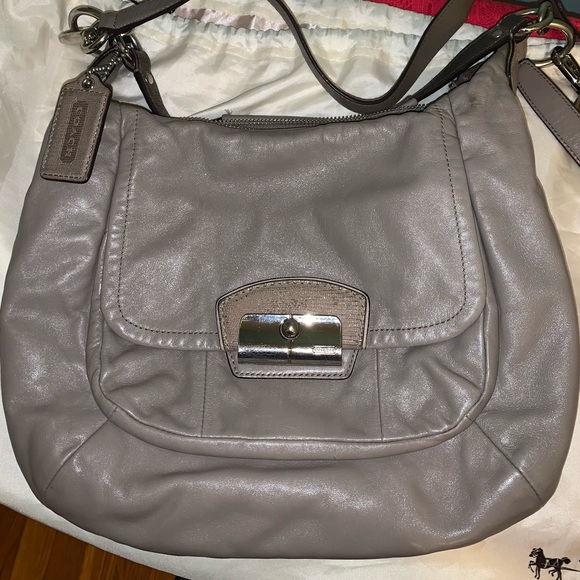 Coach Handbags - Grey/Taupe Coach Purse